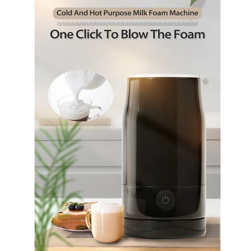 Milk Frother Stainless Steel Steamer with Hot &Cold Functionality Automatic Foam Maker for Coffee EU Plug | Бытовая техника