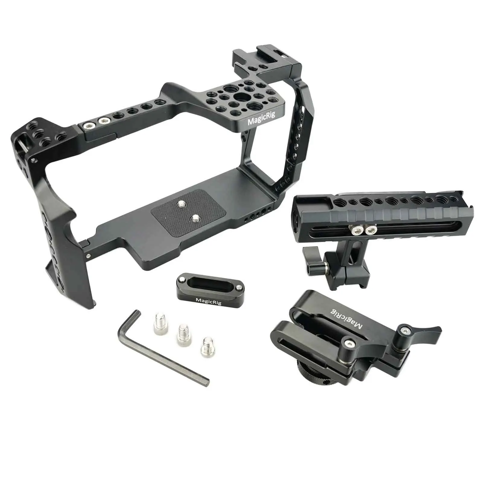 MAGICRIG BMPCC 6K Pro Cage Kit, For Blackmagic Design Pocket Cinema Camera 6K Pro With NATO Handle & NATO Rail & T5 SSD Mount
MAGICRIG BMPCC 6K Pro Cage Kit, For Blackmagic Design Pocket Cinema Camera 6K Pro With NATO Handle & NATO Rail & T5 SSD Mount