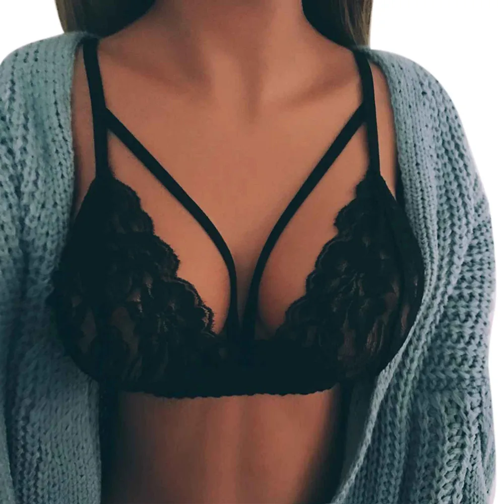 Sexy Women Bandage Underwear Ladies Lace Hollow Strappy Push Up Bra Cage Crop Top Bustier Vest Lace Lingerie Seamless Brassiere
Sexy Women Bandage Underwear Ladies Lace Hollow Strappy Push Up Bra Cage Crop Top Bustier Vest Lace Lingerie Seamless Brassiere