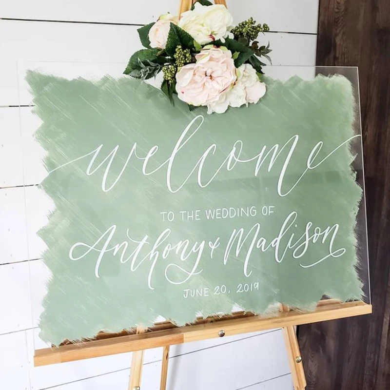 Personalized Acrylic Wedding Welcome Sign with Printed Background,Custom Your Name and Date Wedding Welcome Sign for Decor
Personalized Acrylic Wedding Welcome Sign with Printed Background,Custom Your Name and Date Wedding Welcome Sign for Decor