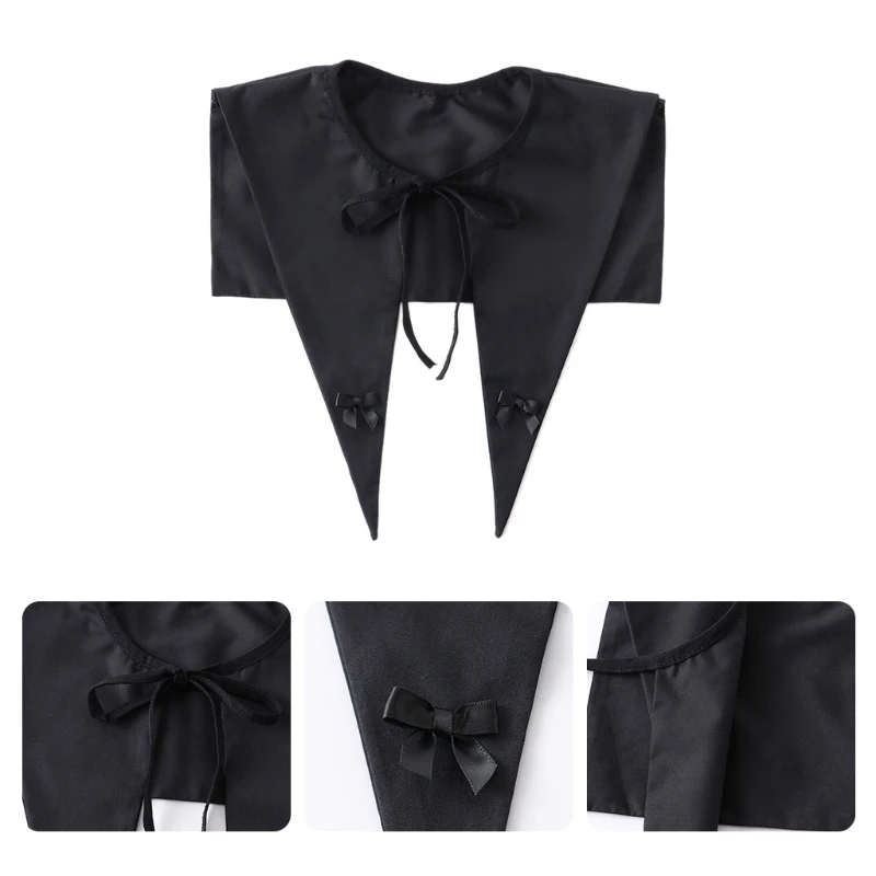 Navy Style Pointed Lapel Fake Collar Shawl Black Bowknot Half Shirt Necklace XX9D
Navy Style Pointed Lapel Fake Collar Shawl Black Bowknot Half Shirt Necklace XX9D