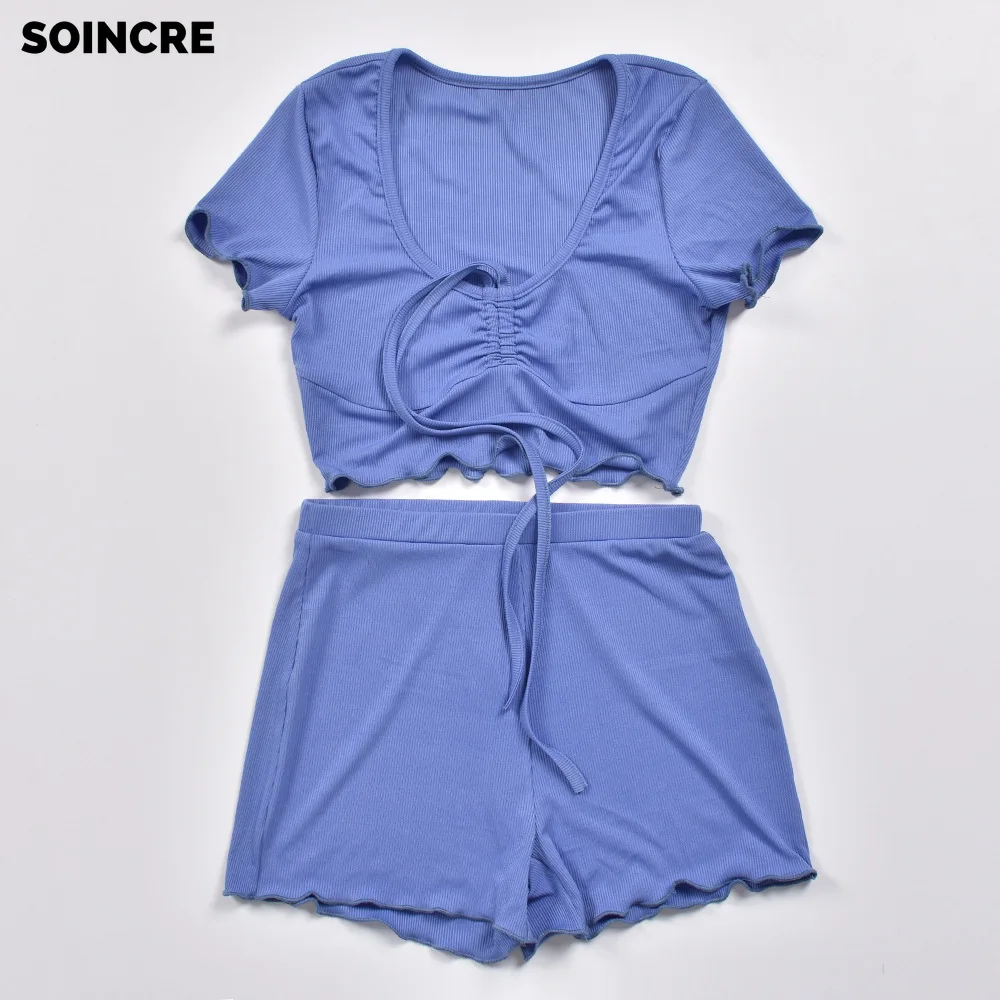 2021 Summer Short Short-sleeved T-shirt Shorts Two-piece Streetwear Lace-up Sexy Hollow Can Be Flattened and Exposed Casual Suit
2021 Summer Short Short-sleeved T-shirt Shorts Two-piece Streetwear Lace-up Sexy Hollow Can Be Flattened and Exposed Casual Suit