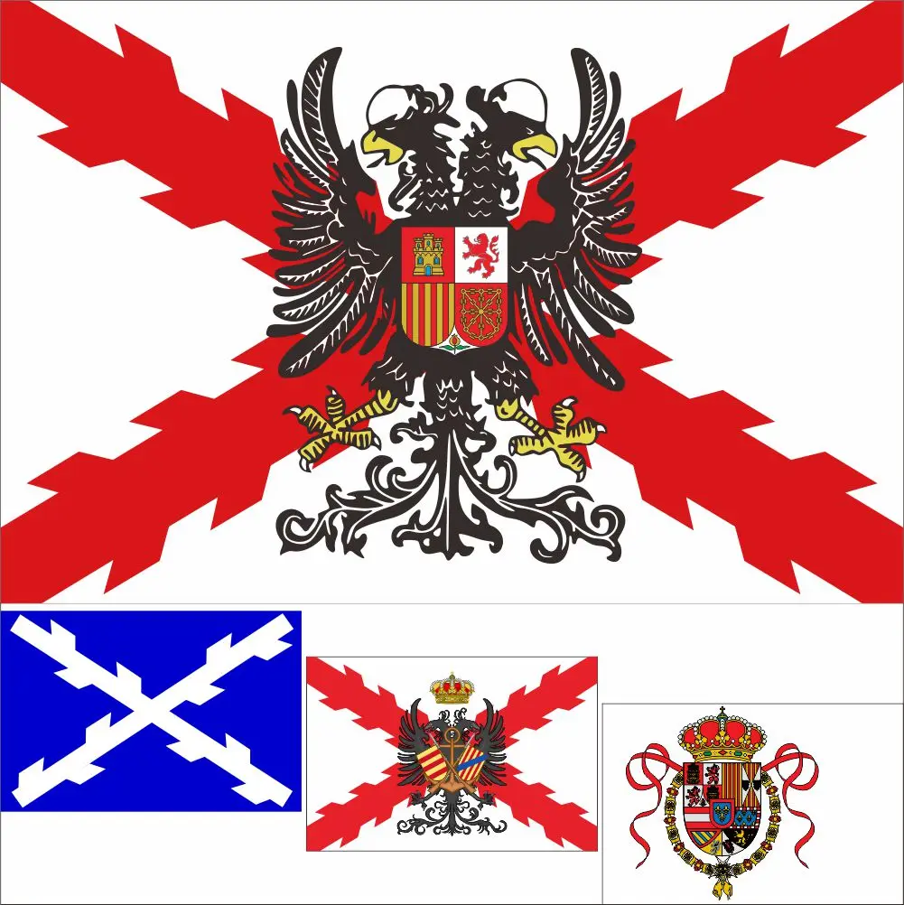 Spain History Flag 3X5FT 90X150CM 100D Polyester Cross Burgundy-Spanish Empire Coat Arms Spanish Navy Tercio 60x90cm Banner 
Spain History Flag 3X5FT 90X150CM 100D Polyester Cross Burgundy-Spanish Empire Coat Arms Spanish Navy Tercio 60x90cm Banner