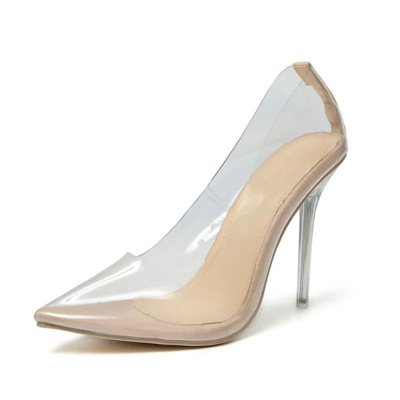Women's transparent single shoes with pointed tip, shallow mouth, thin high heel, large size 42
Women's transparent single shoes with pointed tip, shallow mouth, thin high heel, large size 42