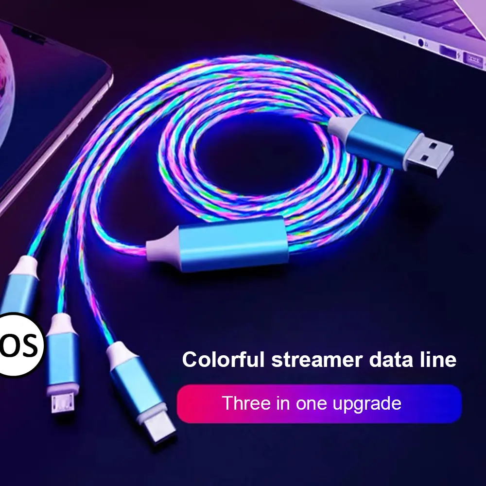 3 In 1 Flowing Light Charging Cable Quick Charge Micro USB Type-C Data Cord For IPhone Huawei Xiaomi Redmi Samsung A51 A71 A31s
3 In 1 Flowing Light Charging Cable Quick Charge Micro USB Type-C Data Cord For IPhone Huawei Xiaomi Redmi Samsung A51 A71 A31s