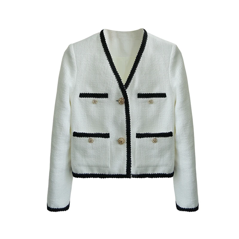 Korean Fashion Women Jackets and Coats 2020 Autumn Winter High-end Luxury Elegant Crop Top Tweed jacket White Coat Dropshipping
Korean Fashion Women Jackets and Coats 2020 Autumn Winter High-end Luxury Elegant Crop Top Tweed jacket White Coat Dropshipping