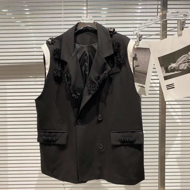 Beaded Flower Design Stitched Edge Suit Vest Women 2021 Autumn New Style Small Fragrance Coat
Beaded Flower Design Stitched Edge Suit Vest Women 2021 Autumn New Style Small Fragrance Coat