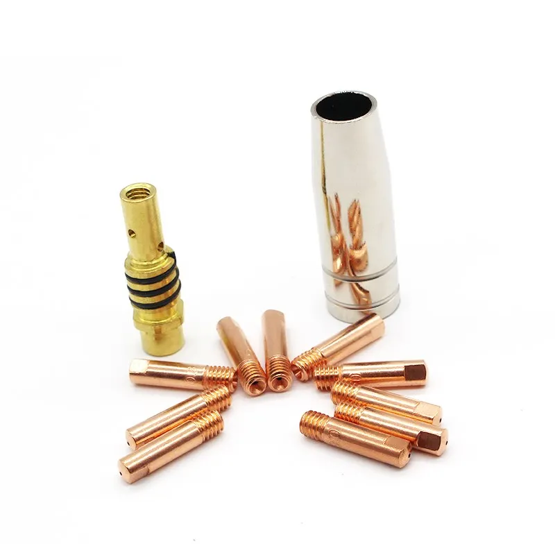 12Pcs Welding Torch Nozzle Part Kit Conical Nozzle Contact Tip Holder Set for Binzel 15Ak Welder Accessories
12Pcs Welding Torch Nozzle Part Kit Conical Nozzle Contact Tip Holder Set for Binzel 15Ak Welder Accessories