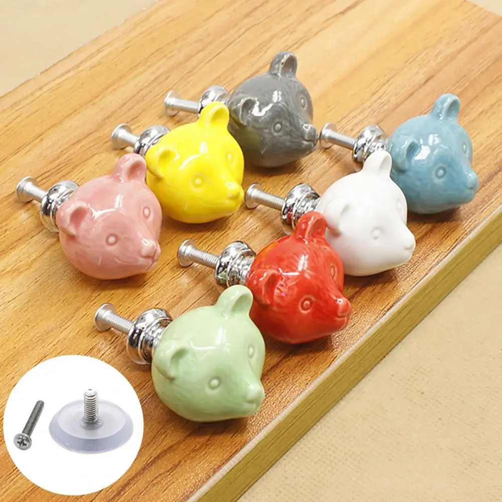 Керамические ручки для ящиков с медведем, 3D Мультяшные ручки для шкафа, новинка, креативные модные мебельные ручки 7 цветов, фурнитура
Керамические ручки для ящиков с медведем, 3D Мультяшные ручки для шкафа, новинка, креативные модные мебельные ручки 7 цветов, фурнитура