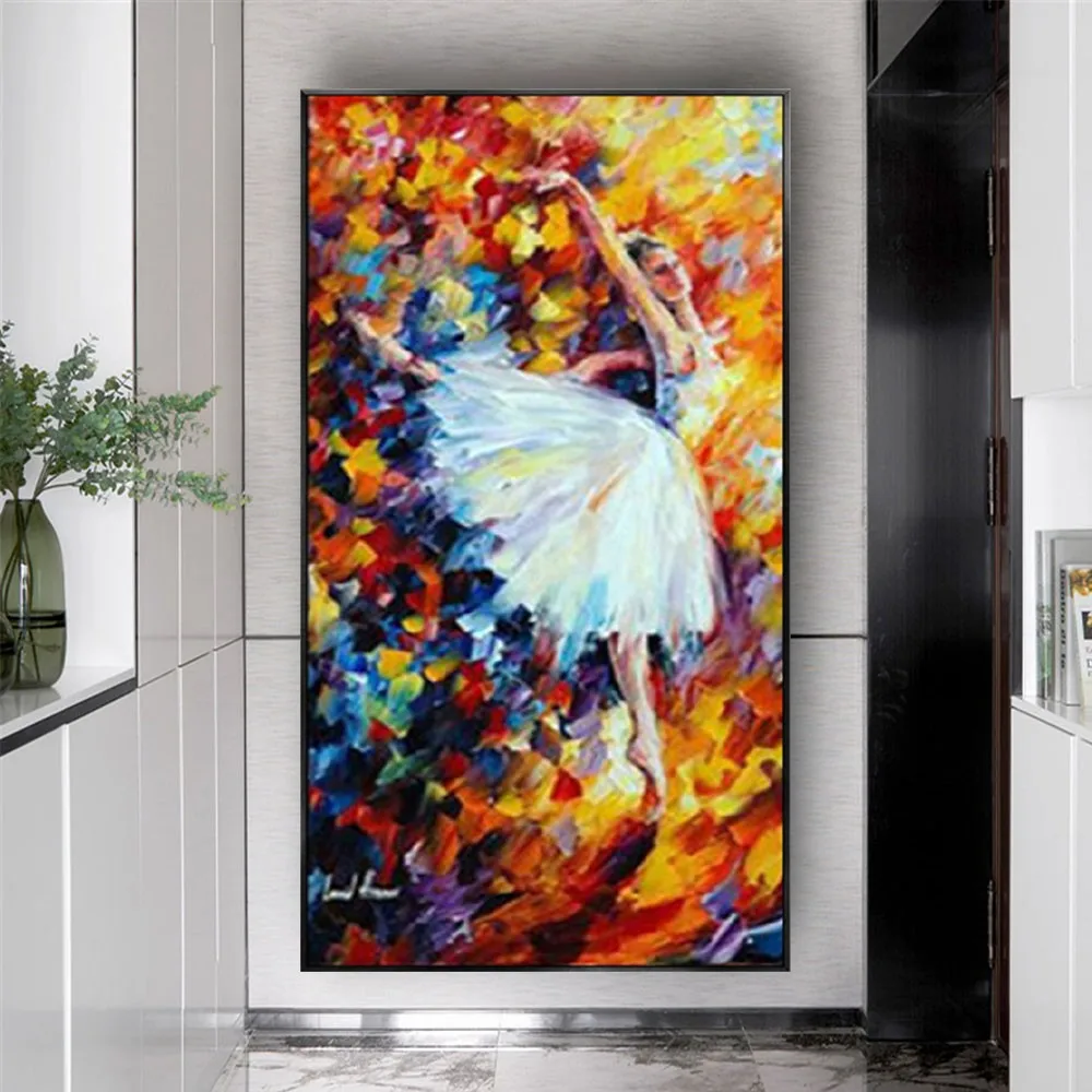 Nordic Abstract Elegant Dancing Ballerina Handmade Oil Painting on Canvas Ballet Girl Cuadros Wall Art Pictures for Living Room
Nordic Abstract Elegant Dancing Ballerina Handmade Oil Painting on Canvas Ballet Girl Cuadros Wall Art Pictures for Living Room