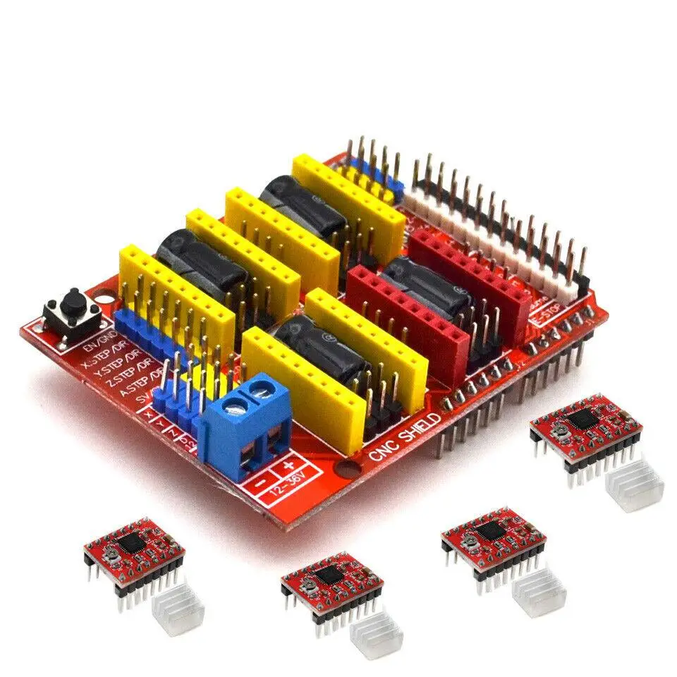 Защитная плата с ЧПУ + Драйвер шагового двигателя A4988 для Arduino V3 гравер 3D