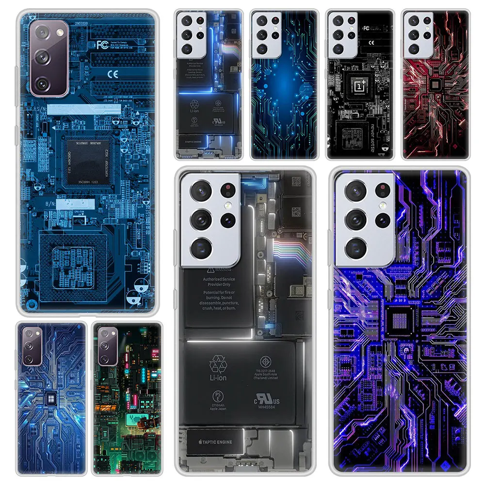 Inside Electronics Cool Case for Samsung Galaxy S20 FE S21 S22 S10 S9 S10e Note 20 Ultra 5G 10 Plus 9 Translucent Frosted Cover 
Inside Electronics Cool Case for Samsung Galaxy S20 FE S21 S22 S10 S9 S10e Note 20 Ultra 5G 10 Plus 9 Translucent Frosted Cover