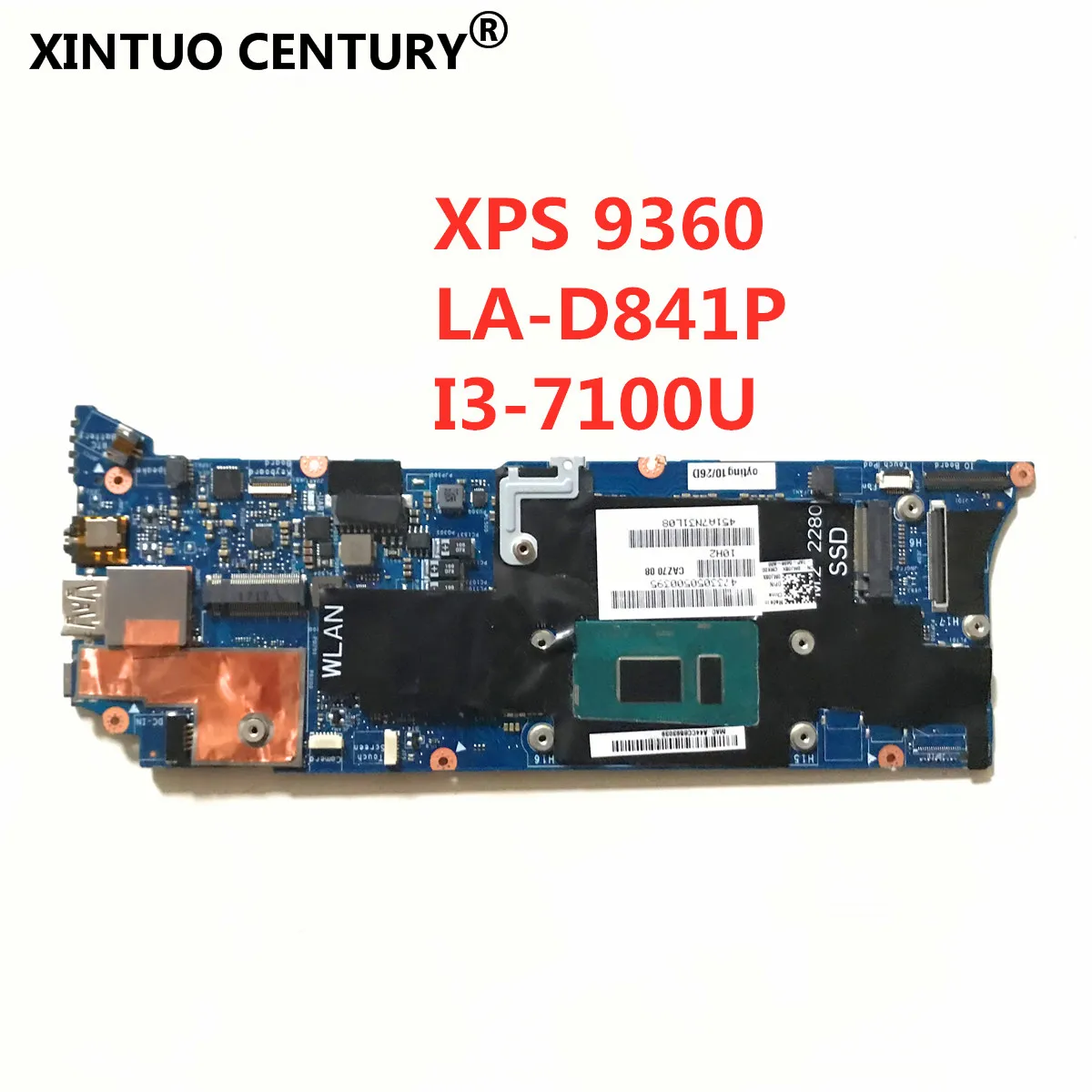 Laptop motherboard for Dell XPS-13 9350 LA-D841P original mainboard 4GB-RAM I3-7100U 
Laptop motherboard for Dell XPS-13 9350 LA-D841P original mainboard 4GB-RAM I3-7100U
