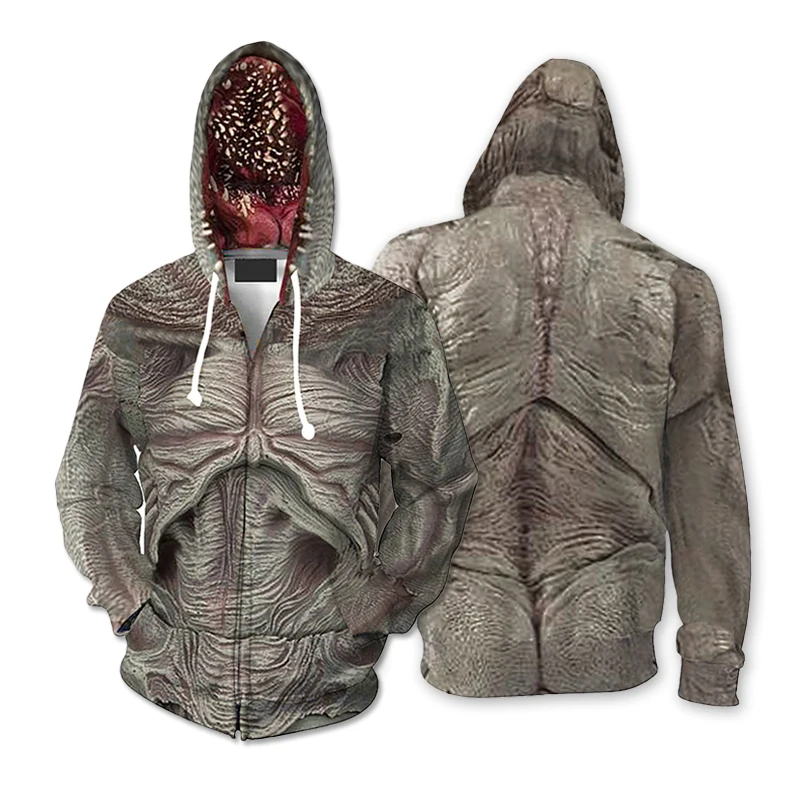 Men's Hooded Stranger Things cosplay costume Demogorgon Cosplay Hoodie 3D Printed Zipper Jacket Sweatshirts Unisex Outwear Coat
Men's Hooded Stranger Things cosplay costume Demogorgon Cosplay Hoodie 3D Printed Zipper Jacket Sweatshirts Unisex Outwear Coat