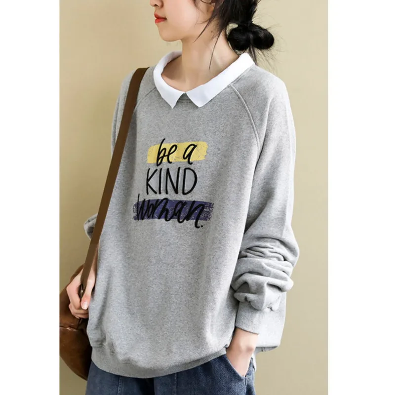 Oversized Printg Sweatshirt Lady Pullover Women Korean Style Hoodies Vintage Spring Autumn Long Sleeve Women Casual Large Coats
Oversized Printg Sweatshirt Lady Pullover Women Korean Style Hoodies Vintage Spring Autumn Long Sleeve Women Casual Large Coats