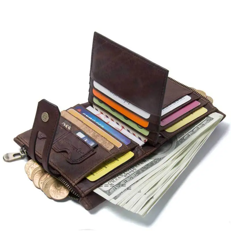Men's Wallet Purse Leather Retro Casual Wallet 2019 Men's Boutique Wallet Double Zipper Buckle Crazy Horse Leather Men's Bag
Men's Wallet Purse Leather Retro Casual Wallet 2019 Men's Boutique Wallet Double Zipper Buckle Crazy Horse Leather Men's Bag