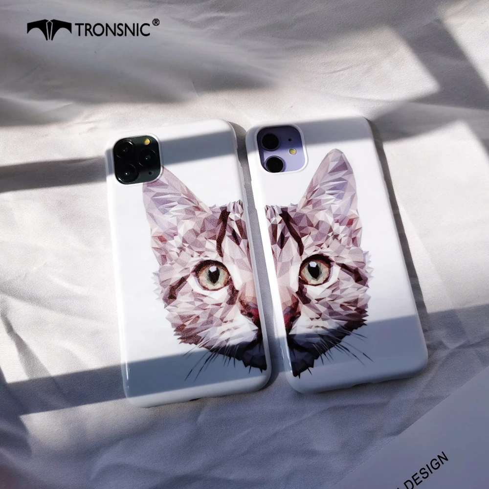 Милый чехол для телефона с мультяшными кошками iPhone 11 Pro Max XR XS MAX мягкий Блестящий