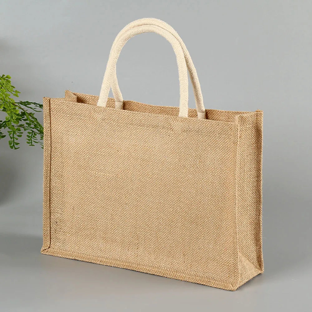 Solid Home With Handle Travel Eco-friendly Accessories Square Casual Jute Tote Shopping Women Handbag Multi Use Storage Pouch
Solid Home With Handle Travel Eco-friendly Accessories Square Casual Jute Tote Shopping Women Handbag Multi Use Storage Pouch