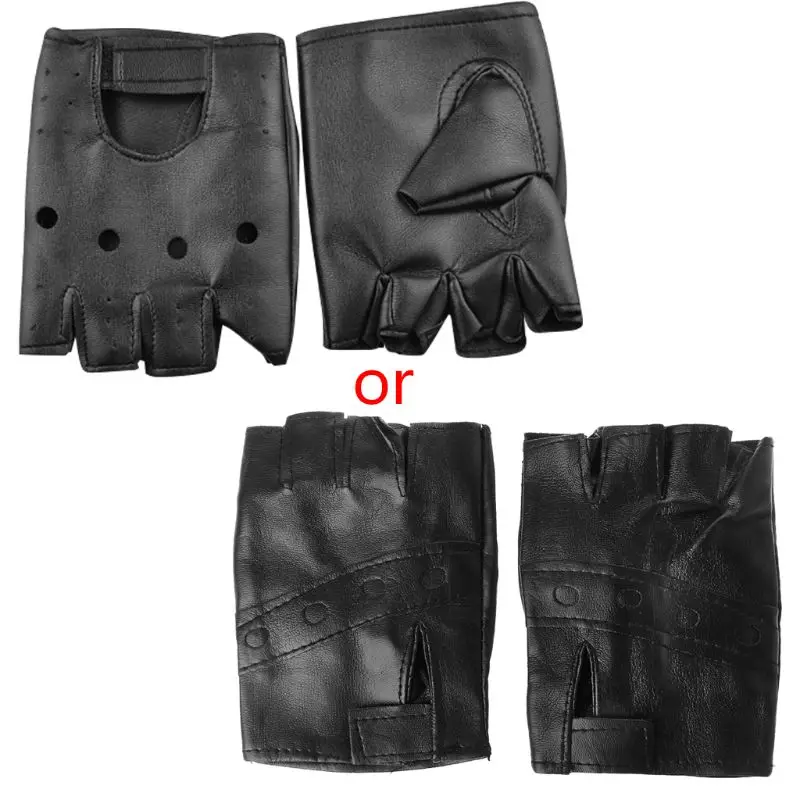 Men Unisex Artificial Leather Half-Finger Gloves Theatrical Punk Hip-Hop Driving Motorcycle Performance Party Fingerless Mittens
Men Unisex Artificial Leather Half-Finger Gloves Theatrical Punk Hip-Hop Driving Motorcycle Performance Party Fingerless Mittens