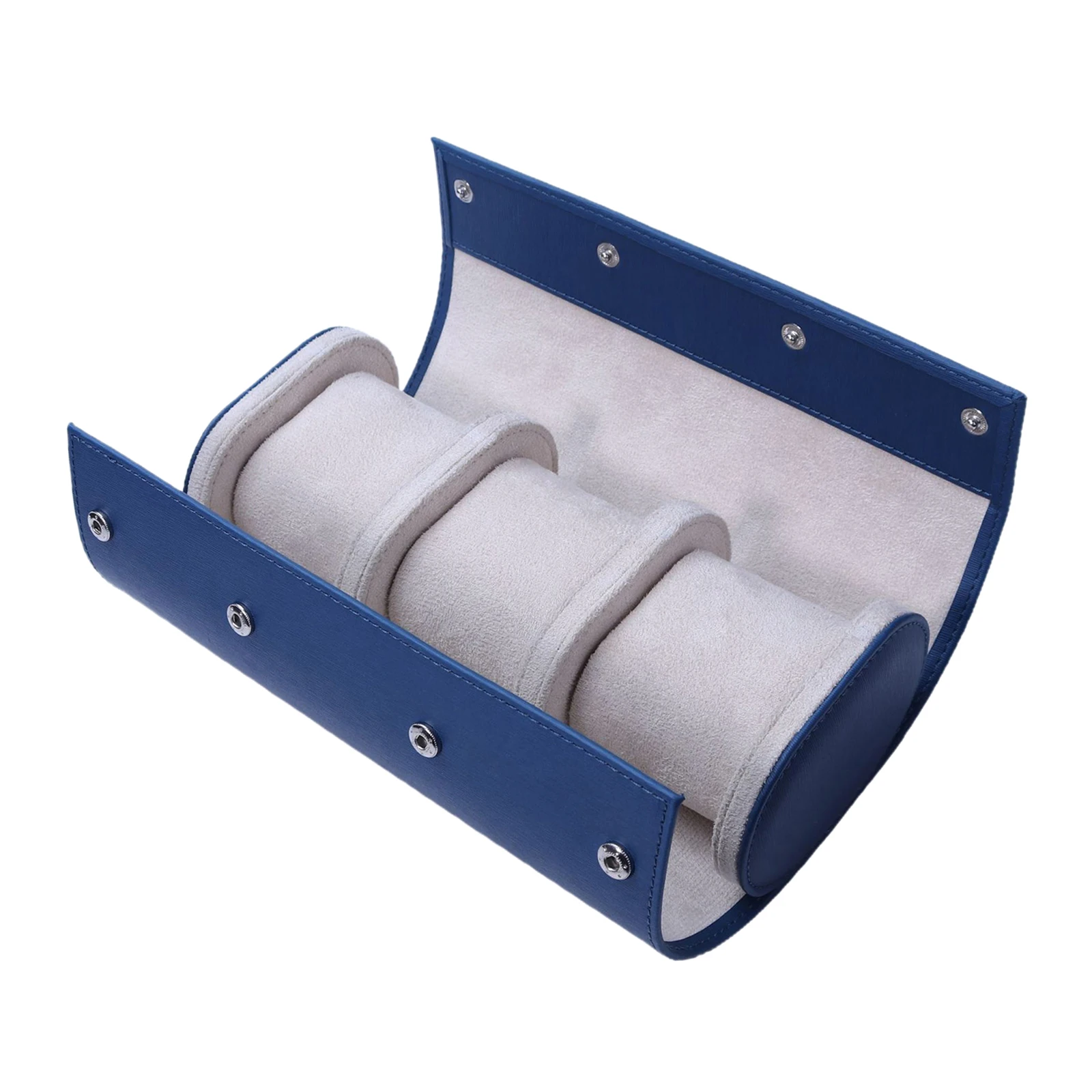 Portable 3 Slots PU Watch Roll Box Travel Jewelry Collector Accessories Blue 
Portable 3 Slots PU Watch Roll Box Travel Jewelry Collector Accessories Blue
