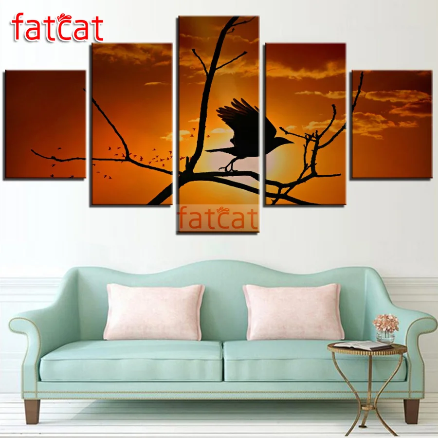FATCAT Sunset crow animals 5 Piece Diy Diamond Painting Full Square Round Drill Mosaic Embroidery Sale Wall Decoration AE2957
FATCAT Sunset crow animals 5 Piece Diy Diamond Painting Full Square Round Drill Mosaic Embroidery Sale Wall Decoration AE2957