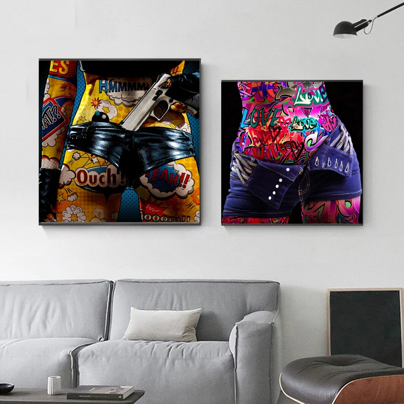 Graffiti Art Hip Pants Wall Art Pictures Decor Sexy Woman Butt Canvas Painting Poster And Print For Bathroom Aisle Decoration
Graffiti Art Hip Pants Wall Art Pictures Decor Sexy Woman Butt Canvas Painting Poster And Print For Bathroom Aisle Decoration