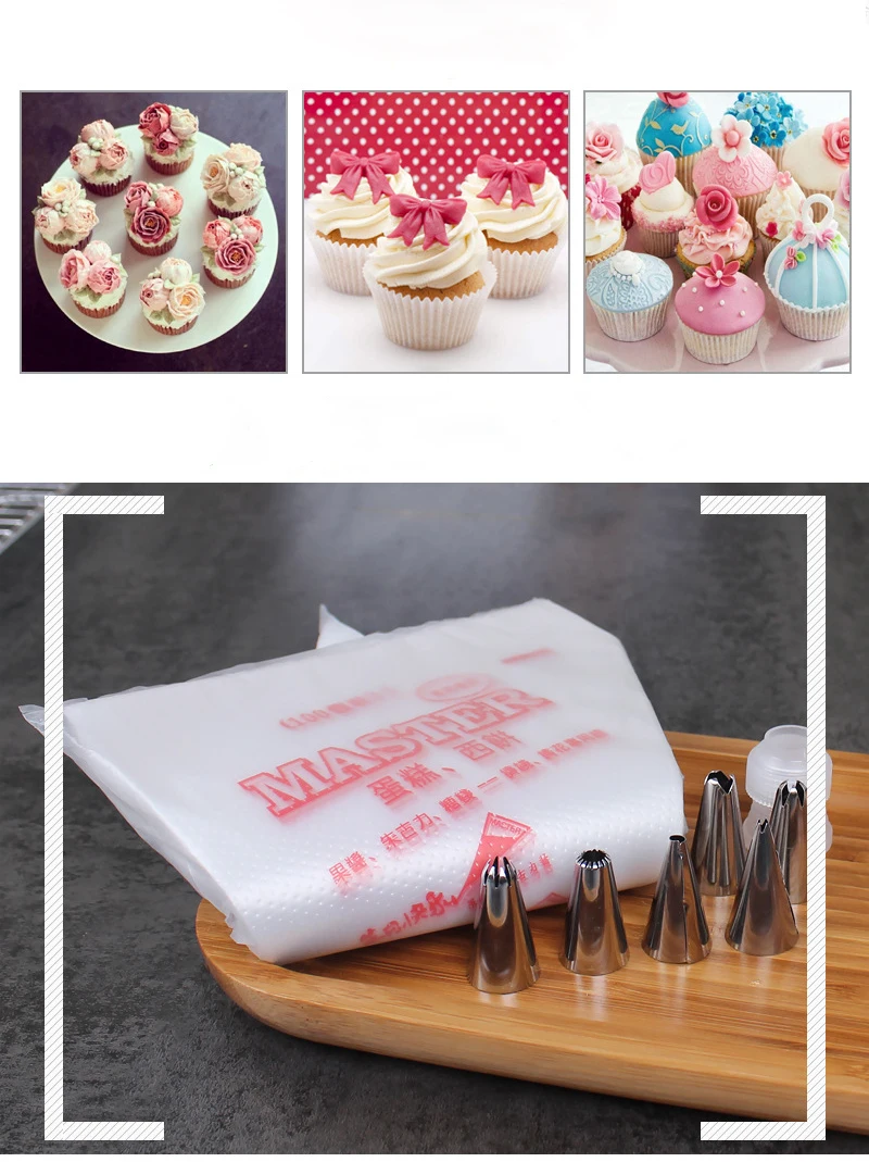 20pcs Small/Large Size Disposable Pastry Piping Bag Icing Nozzle Fondant Cake Cream Bag Decorating Psatry Tip Tools Bakeware
20pcs Small/Large Size Disposable Pastry Piping Bag Icing Nozzle Fondant Cake Cream Bag Decorating Psatry Tip Tools Bakeware