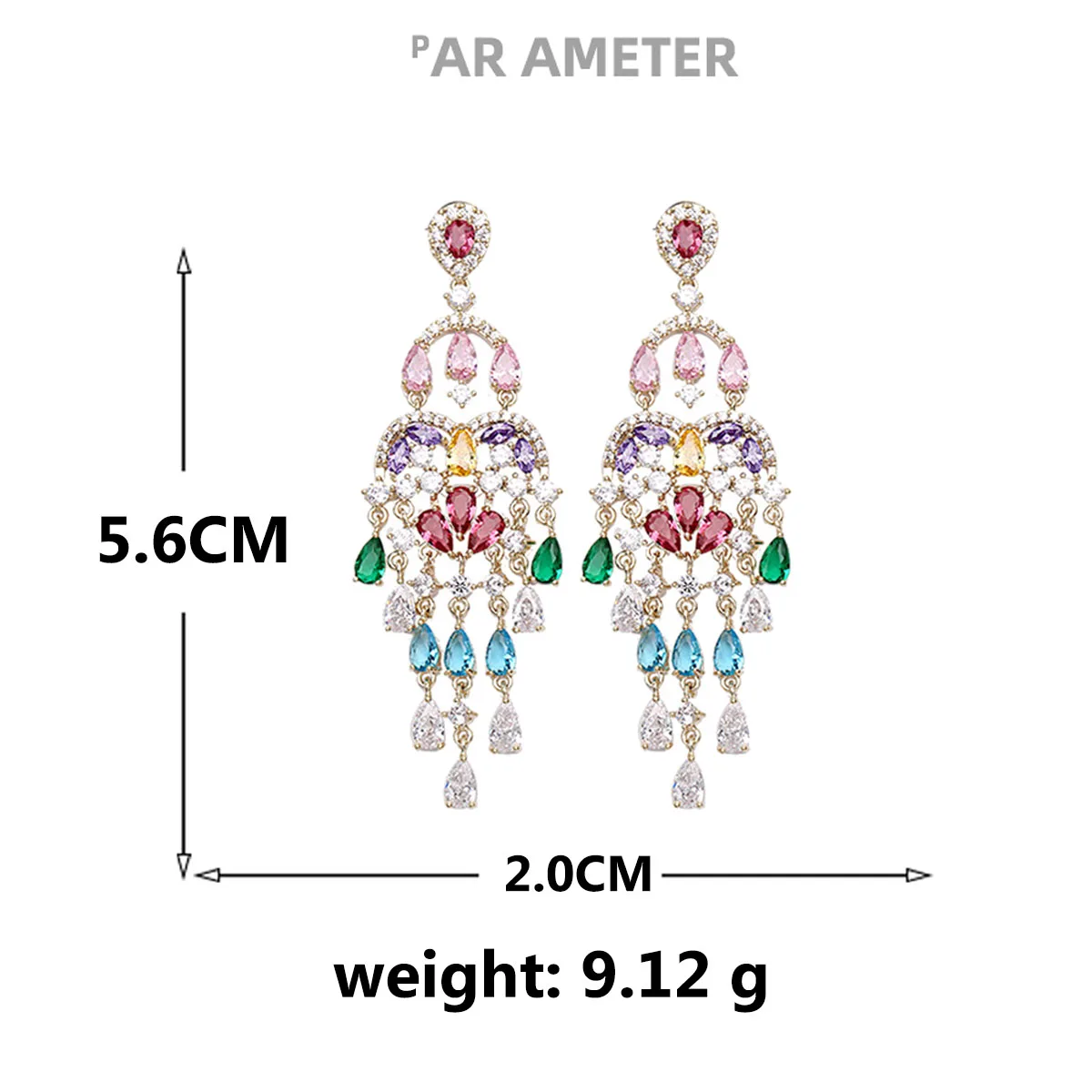 Fashion Jewelry 2021 NEW Tassel Earrings Long Style Inlaid Color Zircon Earrings New Fashion Water Drop Earrings Women For Women
Fashion Jewelry 2021 NEW Tassel Earrings Long Style Inlaid Color Zircon Earrings New Fashion Water Drop Earrings Women For Women