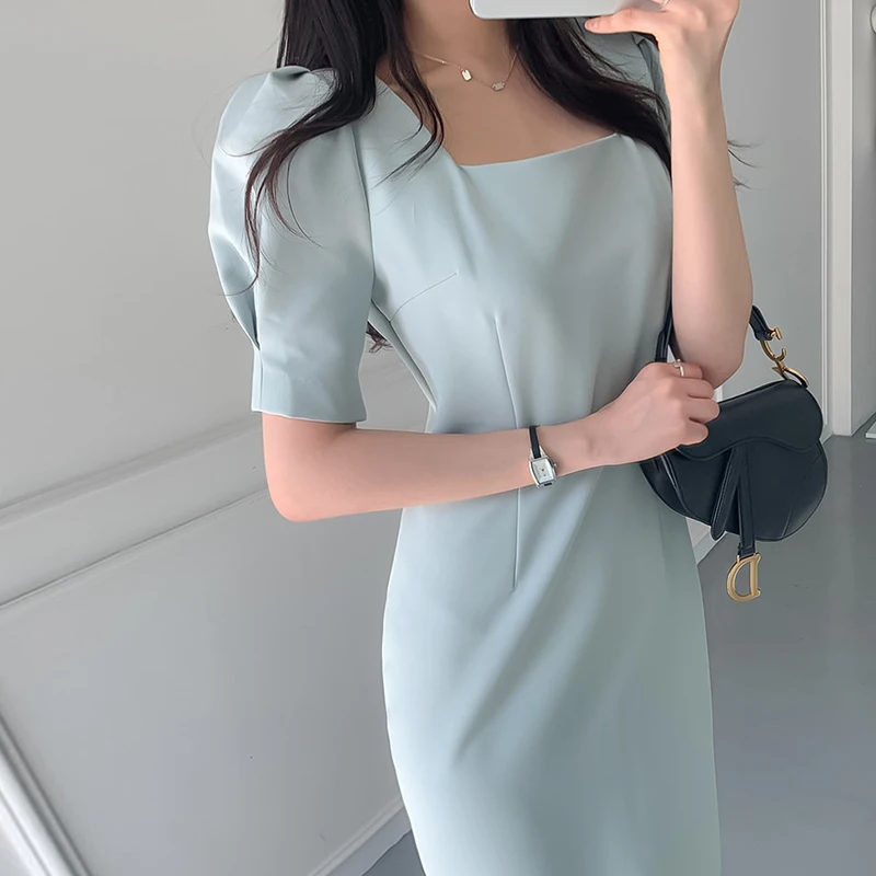 French Style Temperament Ladies Square Collar Sheath Dress Women's Korean Ins Summer Tight Waist Covering Belly Thin Straight
French Style Temperament Ladies Square Collar Sheath Dress Women's Korean Ins Summer Tight Waist Covering Belly Thin Straight