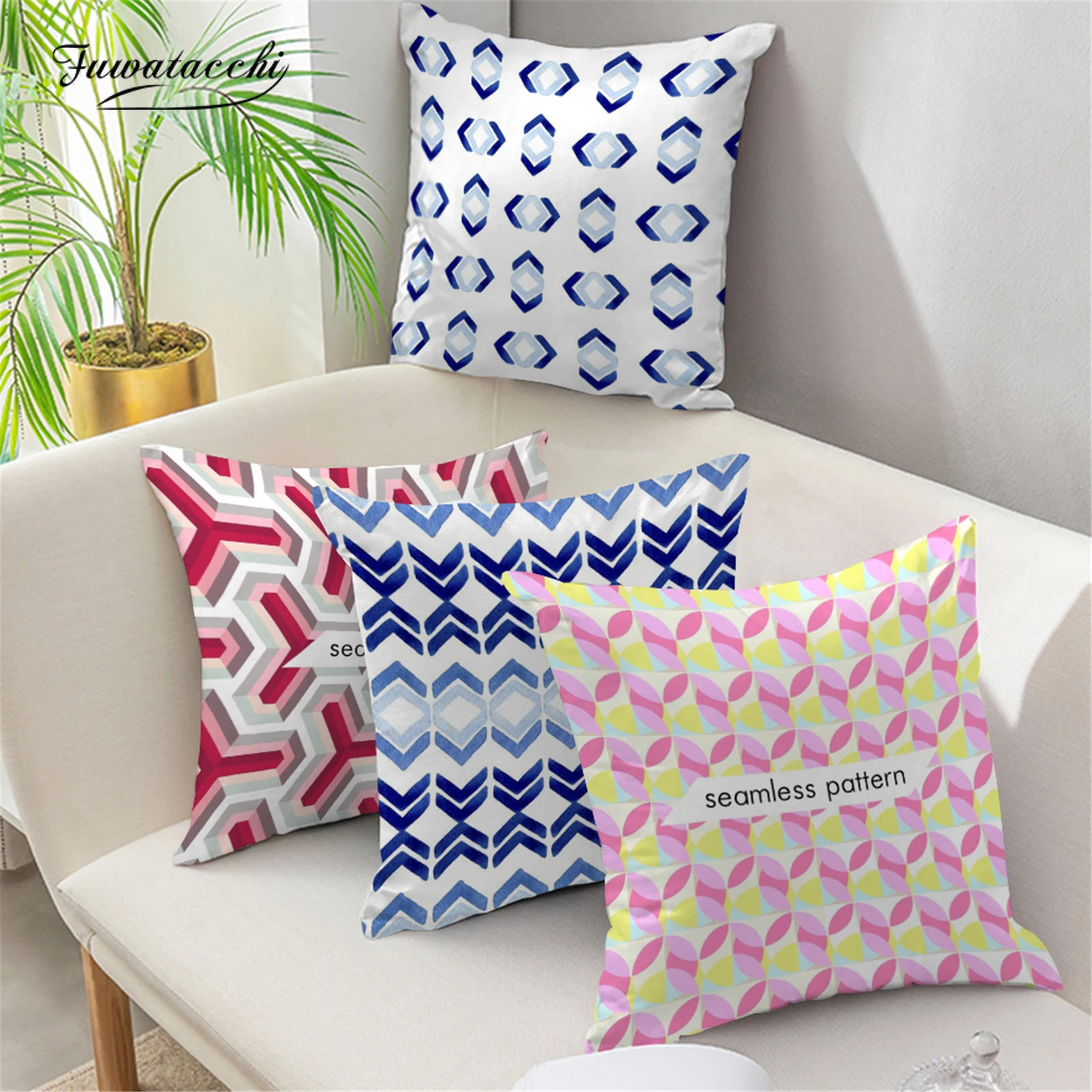 Fuwatacchi Pillowcover Geometric Cushion Cover Polyester Throw Pillow Car Home Decoration Sofa Chair Decor Pillowcase 45X45cm
Fuwatacchi Pillowcover Geometric Cushion Cover Polyester Throw Pillow Car Home Decoration Sofa Chair Decor Pillowcase 45X45cm