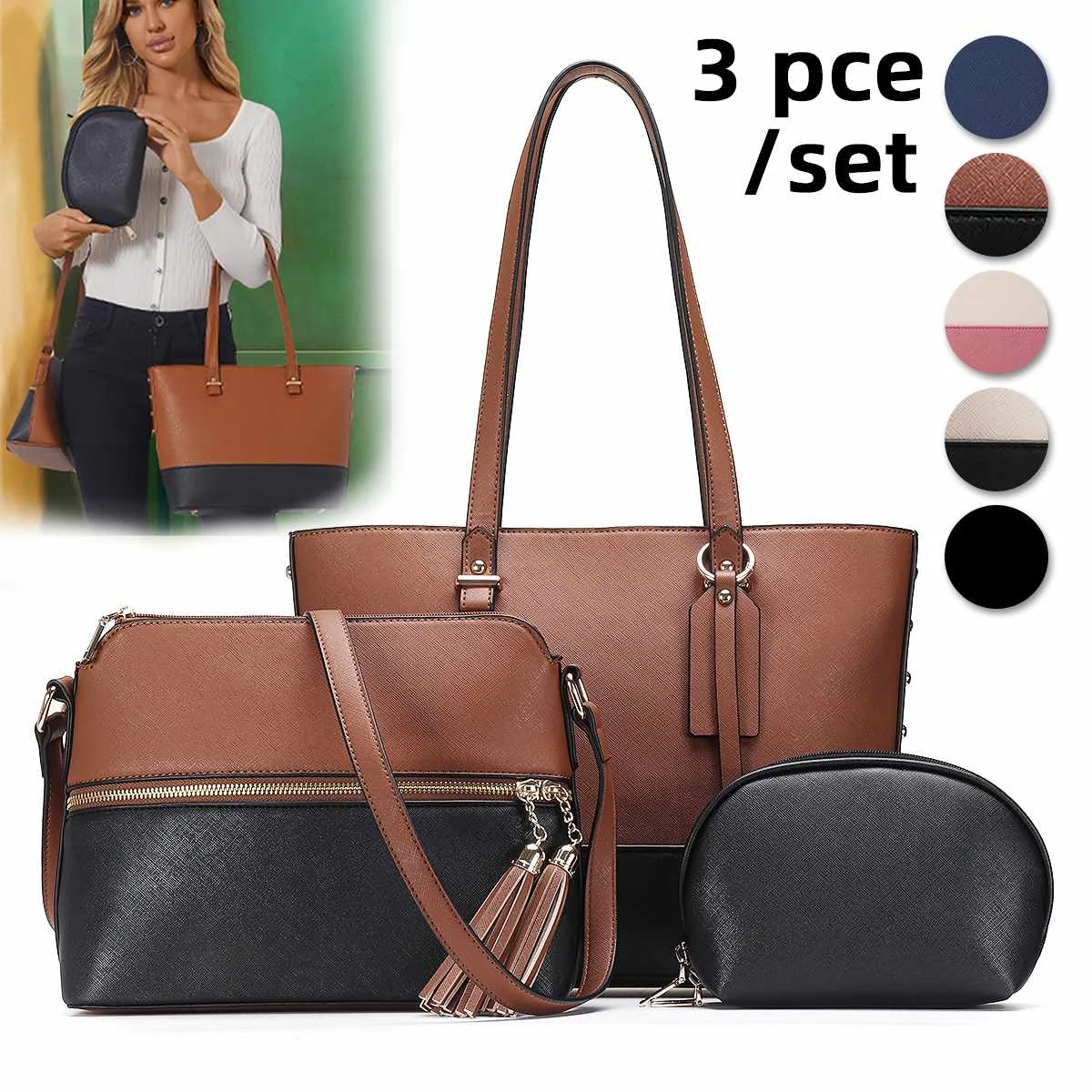 Сумка на плечо женская из экокожи, модный Многофункциональный саквояж на молнии, однотонный клатч, маленький чемоданчик кросс-боди
Сумка на плечо женская из экокожи, модный Многофункциональный саквояж на молнии, однотонный клатч, маленький чемоданчик кросс-боди