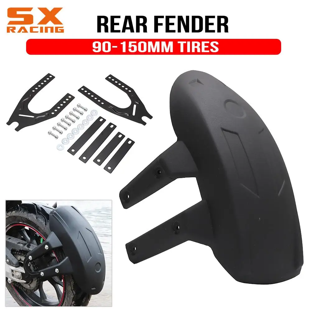 Motorcycle Universal Rear Fender Flares Mud Flaps Mudguard Splash Guard W/Bracket For 90-150mm Tires Adjustable 12-18 inch
Motorcycle Universal Rear Fender Flares Mud Flaps Mudguard Splash Guard W/Bracket For 90-150mm Tires Adjustable 12-18 inch