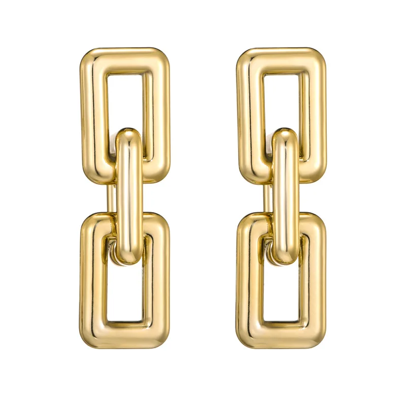 Accessories Exaggerated Punk Personalized Acrylic Long Rectangle CCB Link Chain Geometric Gold Handsome Jewelry Earrings
Accessories Exaggerated Punk Personalized Acrylic Long Rectangle CCB Link Chain Geometric Gold Handsome Jewelry Earrings