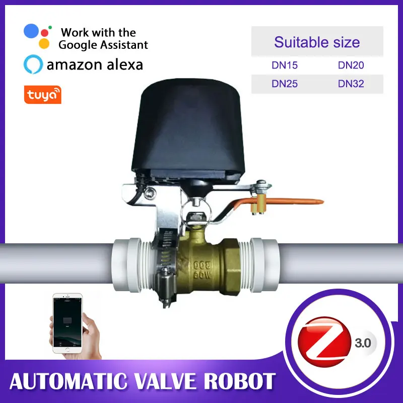 Zigbee Water Valve Wifi Gas Valve Controller APP Control Auto Work With Water Sensor Alexa Smartthings Yandex Tuya Smart Life
Zigbee Water Valve Wifi Gas Valve Controller APP Control Auto Work With Water Sensor Alexa Smartthings Yandex Tuya Smart Life
