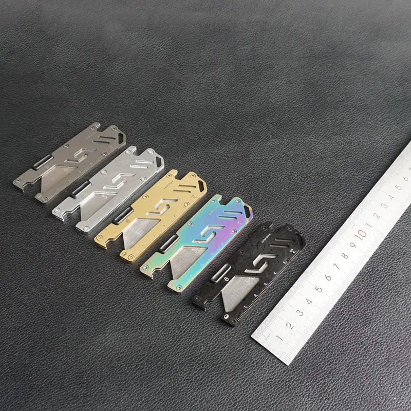5/Color New Multi Function Portable Courier Knives Student Manual Opener Key chain Utility Wallpaper Parcel Knife Paper Cutter |