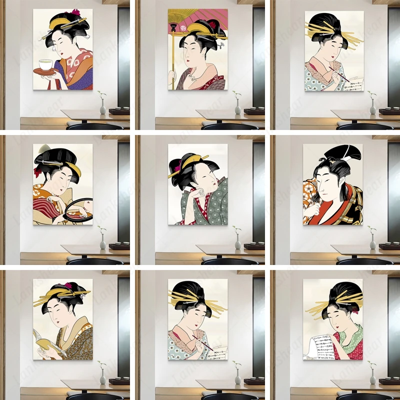 Japanese Restaurant Decorative Painting Ukiyo-E Tatami Posters and Prints Lady Figure Mural Izakaya Cuisine Japan Art Decoration
Japanese Restaurant Decorative Painting Ukiyo-E Tatami Posters and Prints Lady Figure Mural Izakaya Cuisine Japan Art Decoration