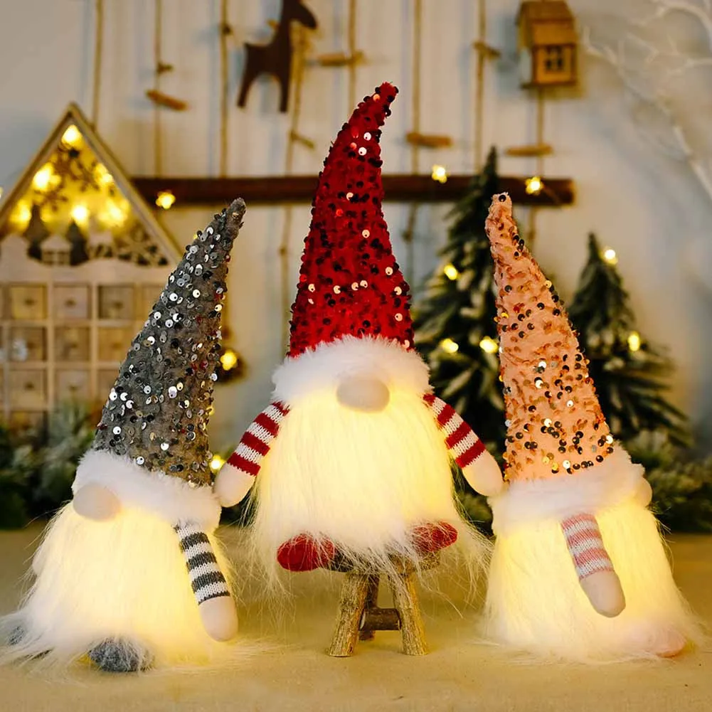 Christmas Gnome Ornaments Faceless LED Light Plush Doll Xmas Decors Gift Christmas Pendant Drop Ornaments Faceless Dolls
Christmas Gnome Ornaments Faceless LED Light Plush Doll Xmas Decors Gift Christmas Pendant Drop Ornaments Faceless Dolls