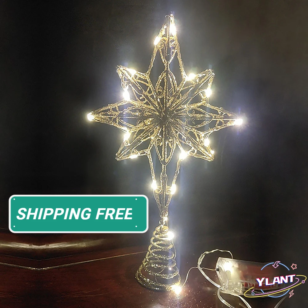 1Pc Exquisite Iron Star Tree Topper Art Ornament Beautiful Tree Top Star Five-Point Star For Christmas Tree Decoration Ornaments
1Pc Exquisite Iron Star Tree Topper Art Ornament Beautiful Tree Top Star Five-Point Star For Christmas Tree Decoration Ornaments