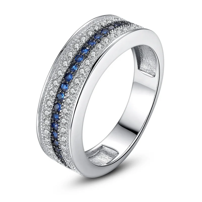Hot Sale Ladies Ring Silver Plated Inlaid Blue and White Zircon Engagement Ring Gift Rings for Women Bling Aquamarine Ring
Hot Sale Ladies Ring Silver Plated Inlaid Blue and White Zircon Engagement Ring Gift Rings for Women Bling Aquamarine Ring