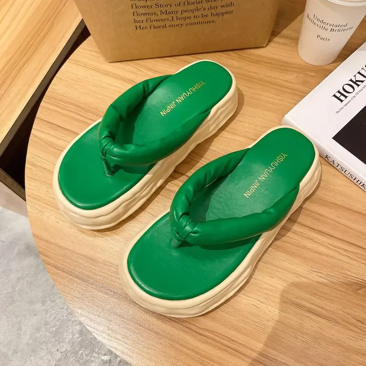 Women's Thick-Soled Flip-Flops 2021 Summer New Platform Age-Reducing Candy-Colored Beach Sandals
Women's Thick-Soled Flip-Flops 2021 Summer New Platform Age-Reducing Candy-Colored Beach Sandals
