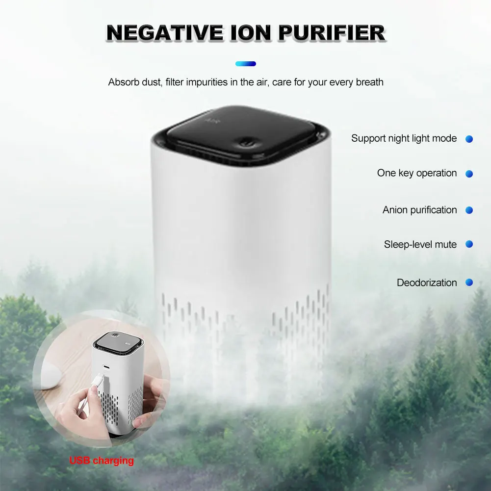 Rechargeable Air Purifier Charcoal Filter for Home and Car Quiet Operation Odor Remover
Rechargeable Air Purifier Charcoal Filter for Home and Car Quiet Operation Odor Remover