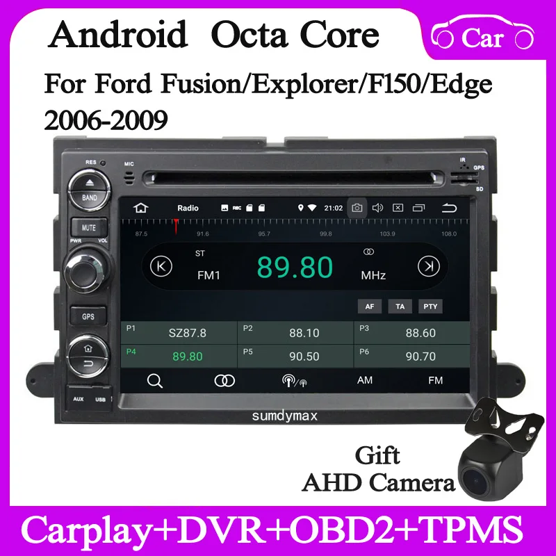 

Android12 Car multimedia player for Ford Fusion Explorer F150 Edge Expedition 2006-2012 gps navi audio headunit wifi 4+128G