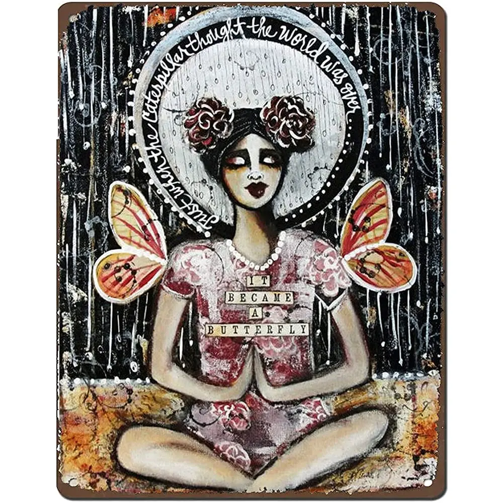 BILICome The Caterpillar Turned into a Butterfly, Retro Art, Metal tin Sign, Suitable for Beach Bars, Farms, Homes, Streets 
BILICome The Caterpillar Turned into a Butterfly, Retro Art, Metal tin Sign, Suitable for Beach Bars, Farms, Homes, Streets