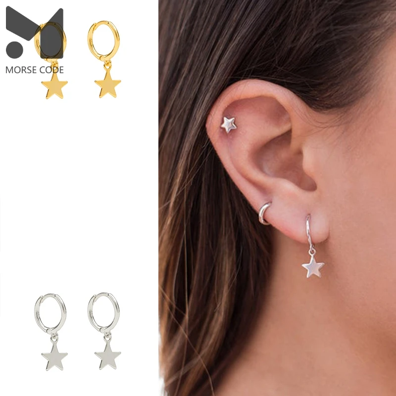 MC 925 Sterling Silver Hoop Earrings Circle Star Small Hoop Earrings for Women Earring Girls Lady Fashion Jewelry 2020 Hot Sale 
MC 925 Sterling Silver Hoop Earrings Circle Star Small Hoop Earrings for Women Earring Girls Lady Fashion Jewelry 2020 Hot Sale