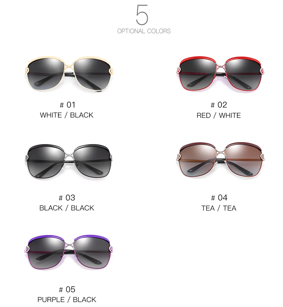 Polarized Ladies Sunglasses Women Gradient Lens Round Sun glasses Square Luxury Brand oculos lunette de soleil femme
Polarized Ladies Sunglasses Women Gradient Lens Round Sun glasses Square Luxury Brand oculos lunette de soleil femme