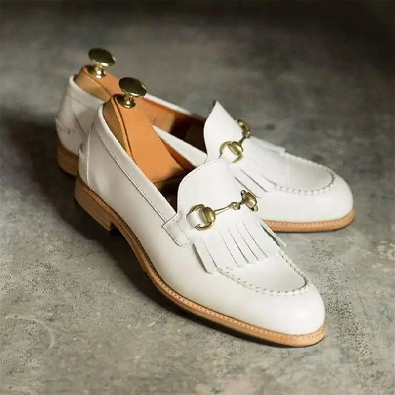 2021 New Men's Shoes Fashion Casual Business Dress White PU Classic Tassel Double Ring Comfortable All-match Loafers 3KC121
2021 New Men's Shoes Fashion Casual Business Dress White PU Classic Tassel Double Ring Comfortable All-match Loafers 3KC121