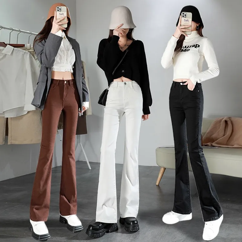 High Waist Flare Jeans Casual Korean Bell Bottom Skinny Jeans Woman Stretch Vaqueros Mujer
High Waist Flare Jeans Casual Korean Bell Bottom Skinny Jeans Woman Stretch Vaqueros Mujer