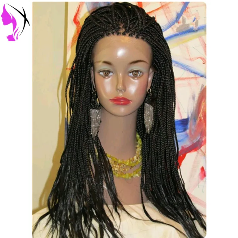 Long Black Synthetic Lace Front Wigs 13X4 Long Braided Wigs Synthetic Hair Braids Whosale Box Braids Wig For African Black Women
Long Black Synthetic Lace Front Wigs 13X4 Long Braided Wigs Synthetic Hair Braids Whosale Box Braids Wig For African Black Women