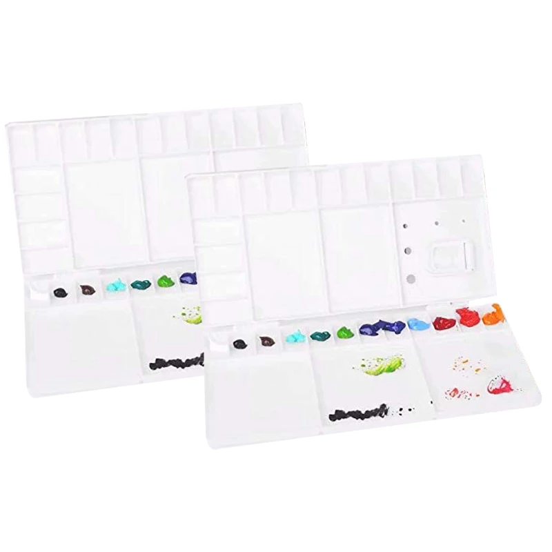 2Pcs Paint Palette,Watercolor Palette Palette Paint Tray for Paint Craft Folding Paint Palette Color Palette Box
2Pcs Paint Palette,Watercolor Palette Palette Paint Tray for Paint Craft Folding Paint Palette Color Palette Box