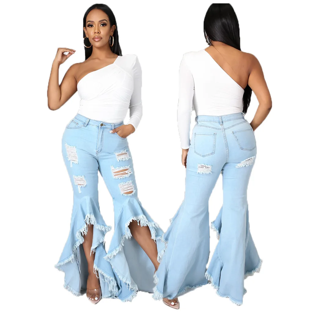 Skinny Ripped Bell Bottom Jeans for Women Classic High Waisted Flared Jean Pants
Skinny Ripped Bell Bottom Jeans for Women Classic High Waisted Flared Jean Pants